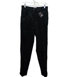 Royal Silk NWT Black Silk Blend Corduroy Pants Size 12
